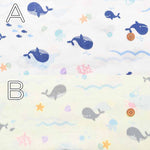 Cotton Double Gauze Fabric - Whale - nomura tailor