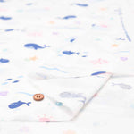 Cotton Double Gauze Fabric - Whale - nomura tailor