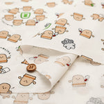 Cotton Muslin Printed Fabric - Haniwa and Kofun - nomura tailor
