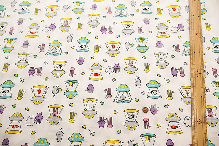 Cotton Muslin Printed Fabric - UFO - nomura tailor