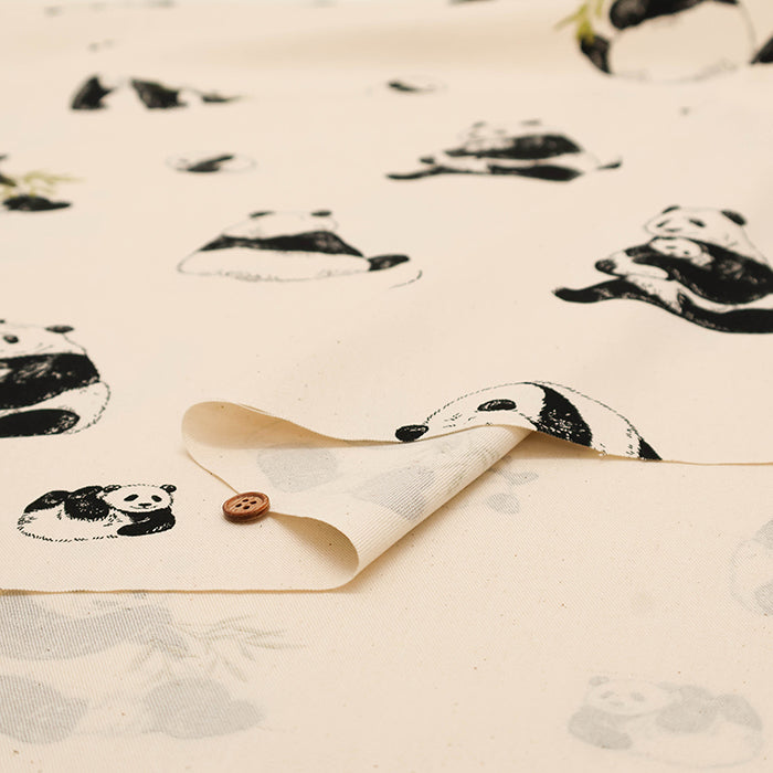 Cotton Oxford Fabric - Panda - nomura tailor