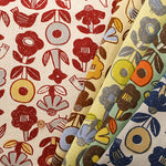 C/L Canvas Printed Fabric - Hummingbird Flower - nomura tailor