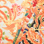 Cotton Slub Satin Print Fabric - Phoenix - nomura tailor