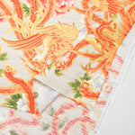 Cotton Slub Satin Print Fabric - Phoenix - nomura tailor