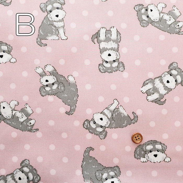 Cotton Oxford Fabric - Miniature Schnauzer - nomura tailor