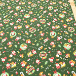 Cotton Scare Printed Fabric - Santa Claus - nomura tailor