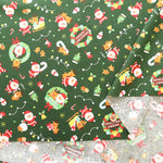Cotton Scare Printed Fabric - Santa Claus - nomura tailor