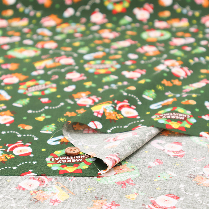 Cotton Scare Printed Fabric - Santa Claus - nomura tailor