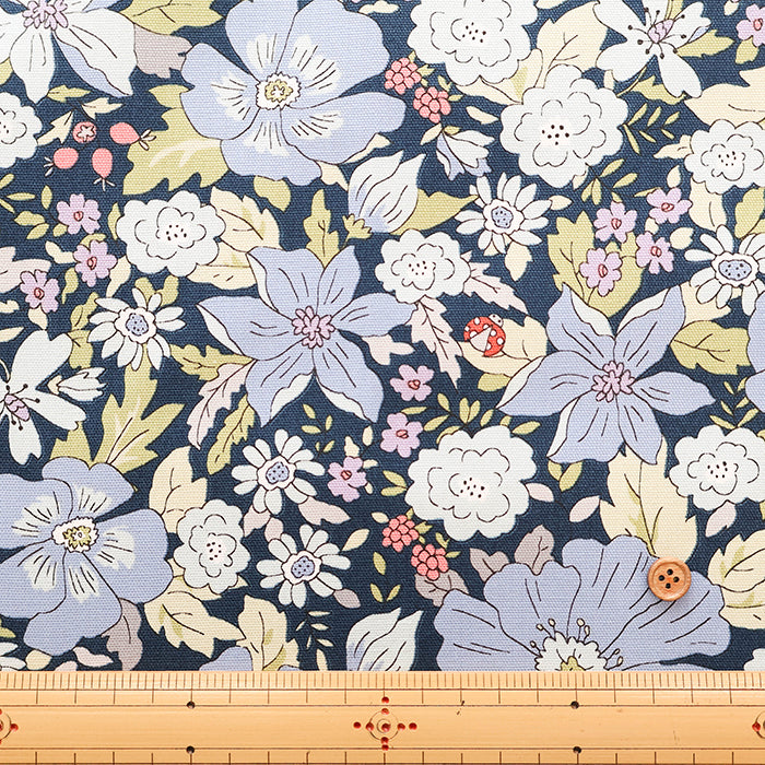 Cotton Oxford Fabric - Flower - nomura tailor