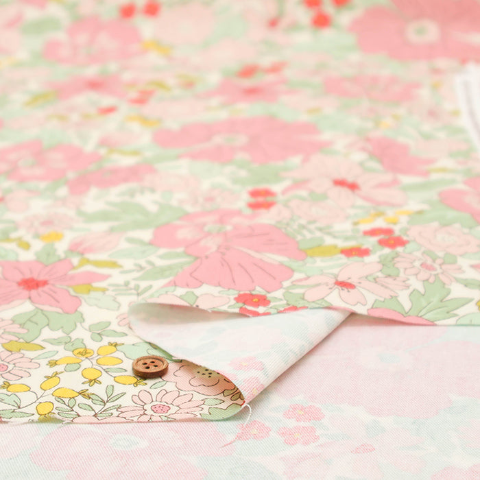 Cotton Oxford Fabric - Flower - nomura tailor