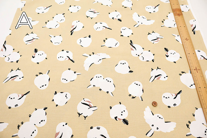 Cotton Oxford Fabric -  Big Shimaenaga Bird - nomura tailor