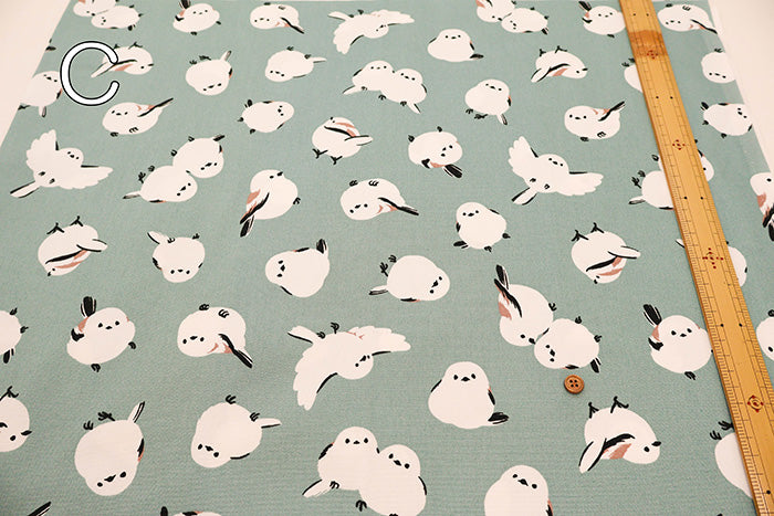 Cotton Oxford Fabric -  Big Shimaenaga Bird - nomura tailor