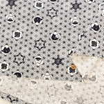 Cotton Dobby Fabric - Hemp Leaf Cat - nomura tailor