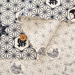 Cotton Dobby Fabric - Hemp Leaf Cat - nomura tailor
