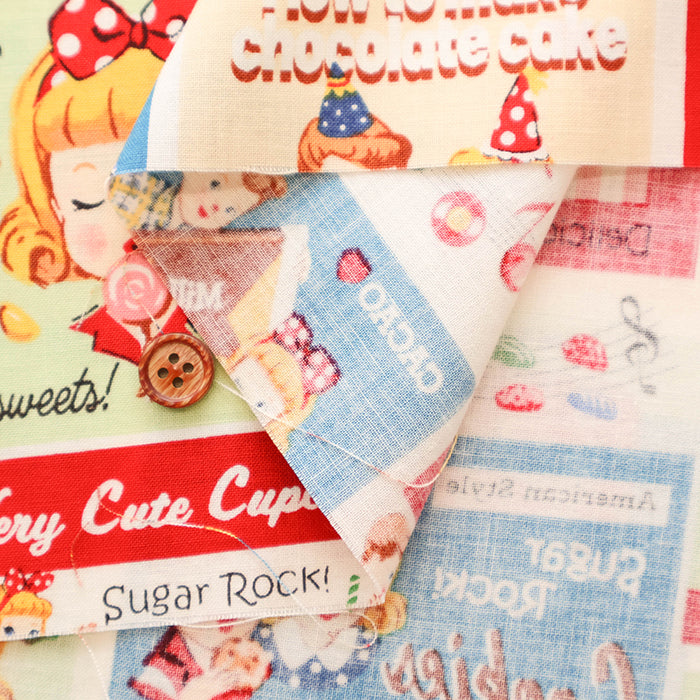 Cotton Shirting Fabric - Quilt Gate Sweets Rock’n’Roll - nomura tailor
