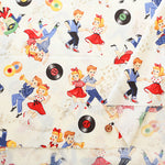 Cotton Shirting Fabric - Quilt Gate Love Rockabilly - nomura tailor