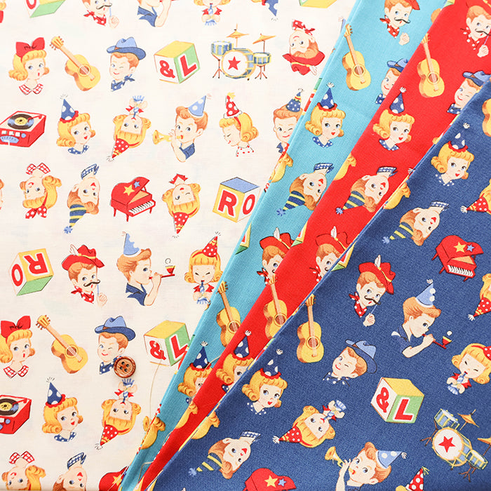 Cotton Shirting Fabric - Quilt Gate Music Party - nomura tailor