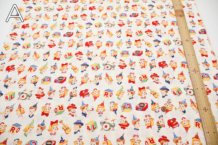 Cotton Shirting Fabric - Quilt Gate Music Party - nomura tailor