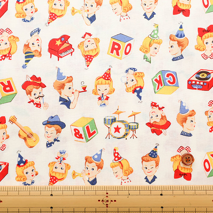 Cotton Shirting Fabric - Quilt Gate Music Party - nomura tailor