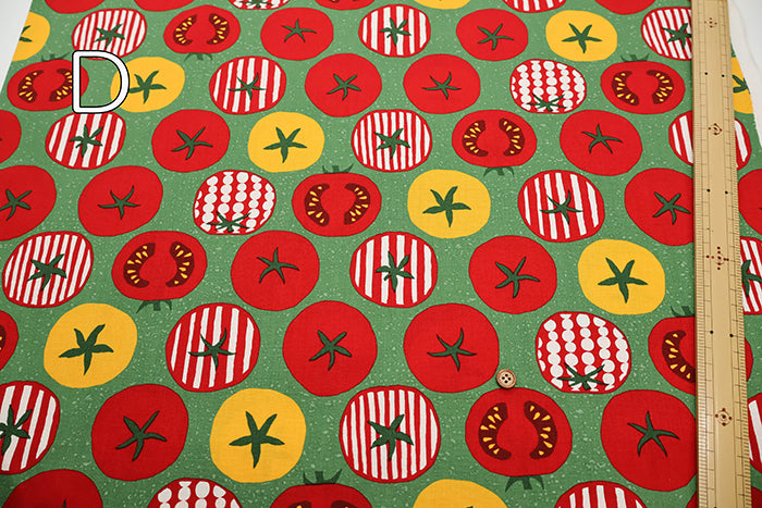 Cotton Muslin printed Fabric un/no - Tomato - nomura tailor