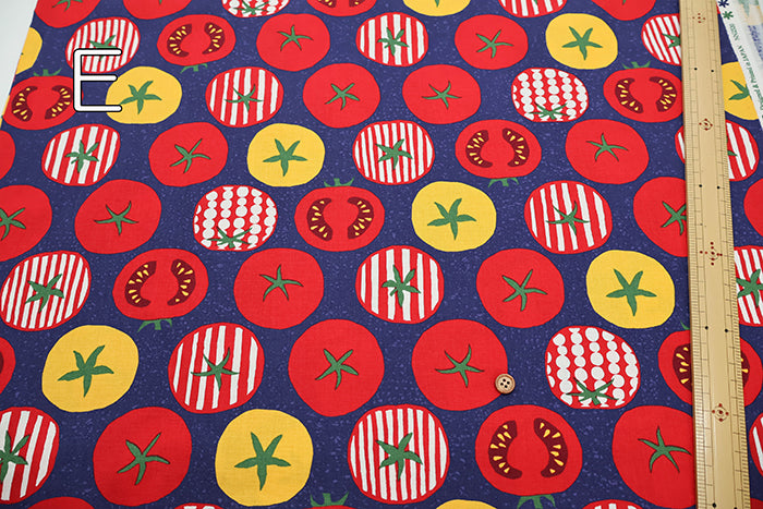 Cotton Muslin printed Fabric un/no - Tomato - nomura tailor
