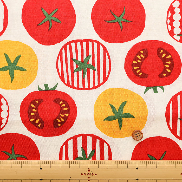 Cotton Muslin printed Fabric un/no - Tomato - nomura tailor
