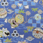 Cotton Crepe(Chirimen) Embossed Fabric - Dog - nomura tailor