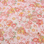 Cotton Crepe(Chirimen) Embossed Fabric - Blossom - nomura tailor