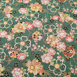 Cotton Crepe(Chirimen) Embossed Fabric - Blossom - nomura tailor