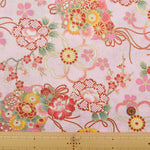 Cotton Crepe(Chirimen) Embossed Fabric - Blossom - nomura tailor