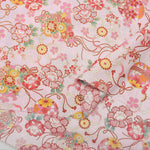 Cotton Crepe(Chirimen) Embossed Fabric - Blossom - nomura tailor