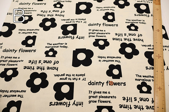 Cotton Oxford Fabric - Flower - nomura tailor