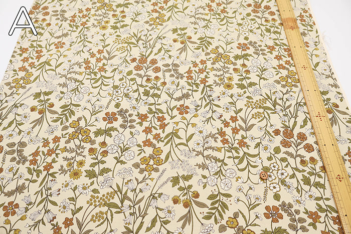 Cotton Oxford Fabric - Antique Flower 2 - nomura tailor