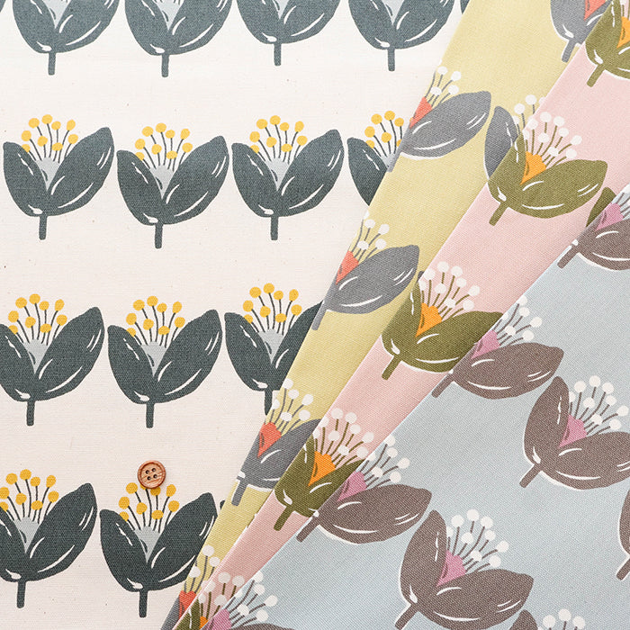 Cotton Oxford Fabric - Flower - nomura tailor