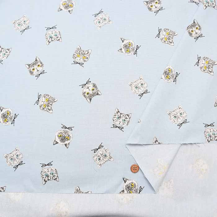 Cotton Oxford Fabric - Ribbon cat - nomura tailor