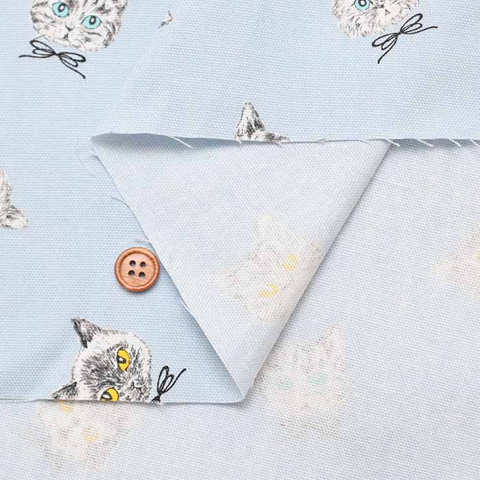 Cotton Oxford Fabric - Ribbon cat - nomura tailor