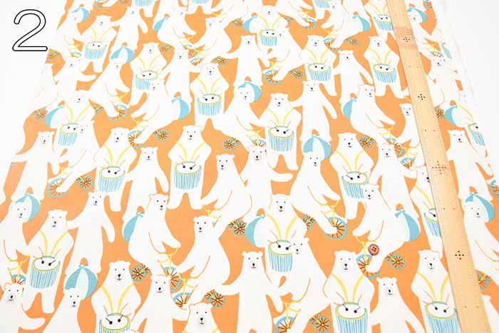 Cotton Oxford Fabric - Little Zoo - KUMAcircus - nomura tailor