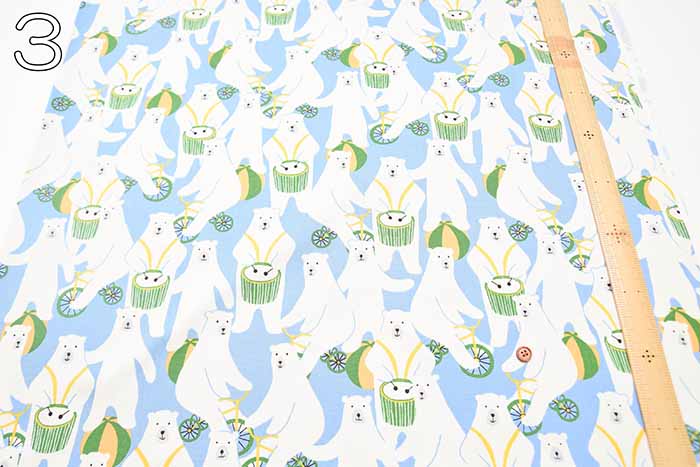 Cotton Oxford Fabric - Little Zoo - KUMAcircus - nomura tailor