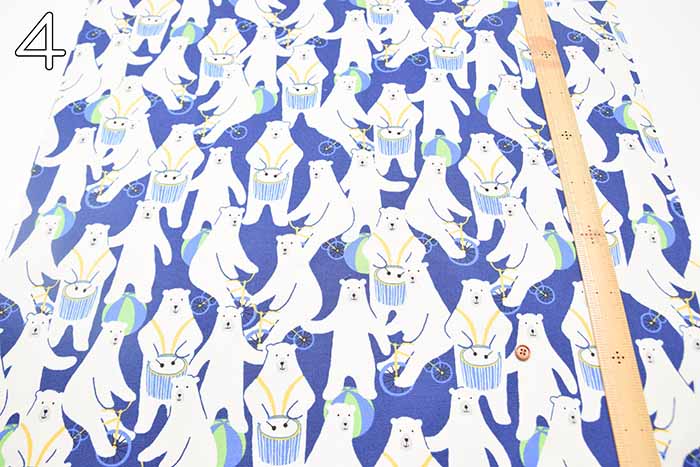 Cotton Oxford Fabric - Little Zoo - KUMAcircus - nomura tailor