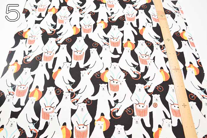 Cotton Oxford Fabric - Little Zoo - KUMAcircus - nomura tailor