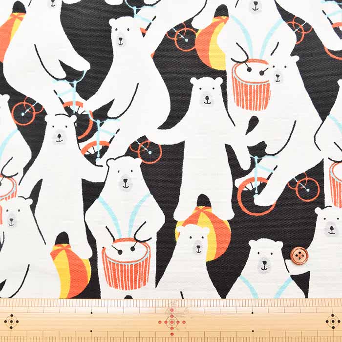 Cotton Oxford Fabric - Little Zoo - KUMAcircus - nomura tailor