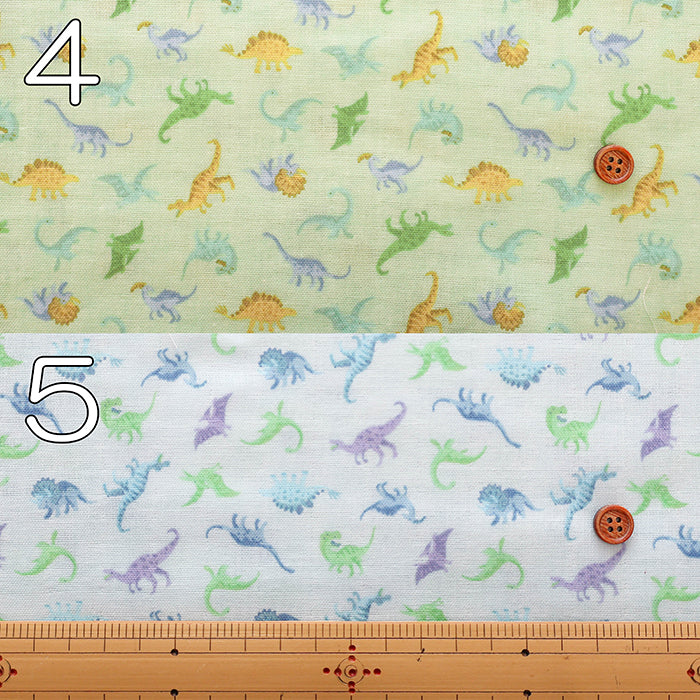 Cotton Soft Touch Double Gauze Print Fabric - Dinosaur - nomura tailor