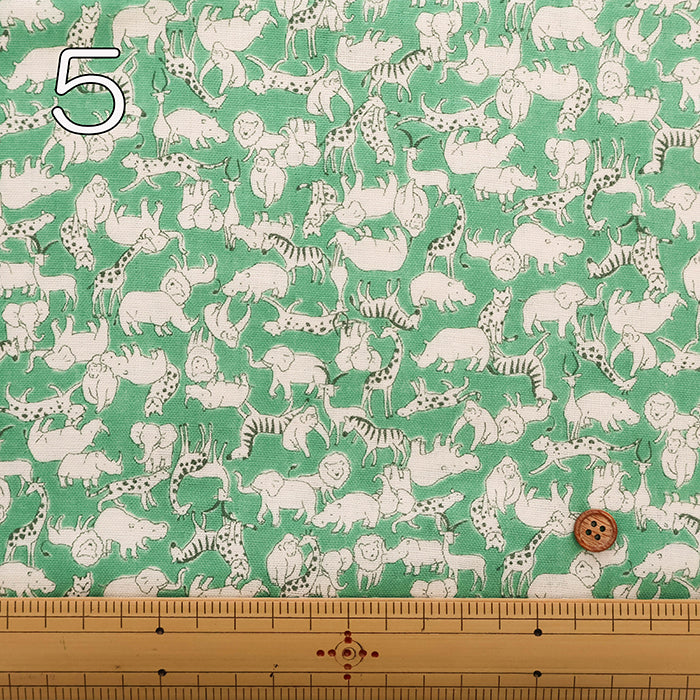 Cotton Double Gauze Print Fabric - Safari - nomura tailor