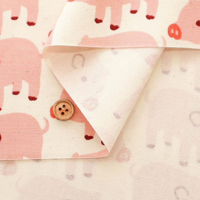 Cotton Oxford Fabric - Boo Boo Pig - nomura tailor
