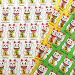 Cotton Muslin printed Fabric  - MANEKI NEKO - nomura tailor