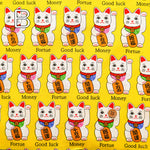 Cotton Muslin printed Fabric  - MANEKI NEKO - nomura tailor