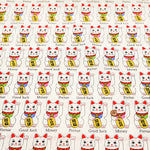 Cotton Muslin printed Fabric  - MANEKI NEKO - nomura tailor