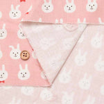 Cotton Double Gauze Printed Fabric - Bow Tie Bunny - nomura tailor