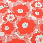 C/L Canvas Printed Fabric - Poppy - nomura tailor