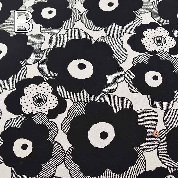 C/L Canvas Printed Fabric - Poppy - nomura tailor